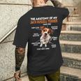 ジャック・ラッセル・テリア犬の飼い主Walk Dogs メンズTシャツ バックプリント 彼への贈り物