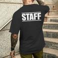 スタッフ ワーカー 社員 ワーククルーの言葉 スタッフ オン A ティー メンズTシャツ バックプリント 彼への贈り物