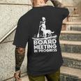 スタンドアップ パドリングボード ミーティングup 犬upボード パドリング メンズTシャツ バックプリント 彼への贈り物