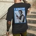 スター・ウォーズ クラシック ハン・ソロ I Know You Love Me ポスター メンズTシャツ バックプリント 彼への贈り物