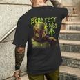 スター・ウォーズ ボバ・フェットの本 ネオン・ボバ・フェット・ライヴズ ポスター メンズTシャツ バックプリント 彼への贈り物