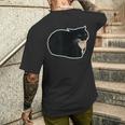 スピニング キャット ミーム マックスウェル ザ・キャット ミーム メンズTシャツ バックプリント 彼への贈り物