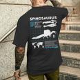スピノサウルスのファクトシート メンズTシャツ バックプリント 彼への贈り物