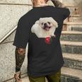 スマイル ペキニーズサニー メンズTシャツ バックプリント 彼への贈り物