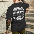スムーズに敷設する 面白いコンクリート作業員 メンズTシャツ バックプリント 彼への贈り物