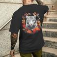 タイガー 動物 グラフィックアート トラ メンズTシャツ バックプリント 彼への贈り物