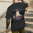 タバコ 子猫 おもしろい 喫煙 猫 ミーム バカ 脳腐 メンズTシャツ バックプリント 彼への贈り物