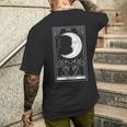 タロットカード 月 占い師 オカルト 魔女 ウィッカン カード メンズTシャツ バックプリント 彼への贈り物