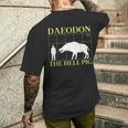 ダエオドン 地獄の豚 先史時代の絶滅した豚 メンズTシャツ バックプリント 彼への贈り物