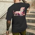 ダックスフントの解体新書 ミニチュアダックス 犬の飼い主 ダックス飼い おもしろ 愛犬家 犬 ダックスフント メンズTシャツ バックプリント 彼への贈り物