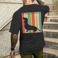 ダックスフンドのギフトレトロなスタイル メンズTシャツ バックプリント 彼への贈り物