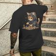 チェス メンズ レディース キッズ 猫 チェスプレイヤー メンズTシャツ バックプリント 彼への贈り物