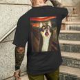 チワワ 面白いtシャツ 犬 ムンクの叫び かわいい メンズ 子供 おもしろ 服 グッズ ネタ わんこ メンズTシャツ バックプリント 彼への贈り物