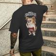 チワワ犬 ムエタイ キックボクシングチャンピオン メンズTシャツ バックプリント 彼への贈り物