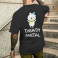 デスメタル ホッキョクグマ Cute Polar Bear Metalhead Death Metal メンズTシャツ バックプリント 彼への贈り物