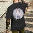 デヴィッド・ボウイ 空で待っている写真 ブライアン・ウォード メンズTシャツ バックプリント 彼への贈り物