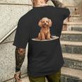 トイプードル 犬種 ペット かわいいグラフィック メンズTシャツ バックプリント 彼への贈り物