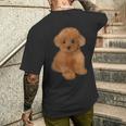 トイプードル 犬種 ミニプードル 子犬 メンズTシャツ バックプリント 彼への贈り物