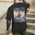 トイプードルとチワワのジェットスキー 夏の楽しいデザイン メンズTシャツ バックプリント 彼への贈り物