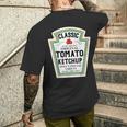 トマトケチャップ カップルグループ ハロウィンコスチューム Diy ラストミン メンズTシャツ バックプリント 彼への贈り物