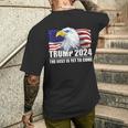 トランプ 2024年 イーグル アメリカ国旗 ドナルド・トランプ選挙 2024年 メンズTシャツ バックプリント 彼への贈り物