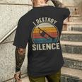 トランペット奏者 I Destroyilence Recto Trumpet Lovers メンズTシャツ バックプリント 彼への贈り物