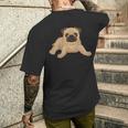 ドッグパグ ドッグモチーフ 犬好きへのギフト パグ メンズTシャツ バックプリント 彼への贈り物