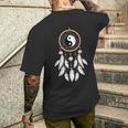 ドリーム キャッチャー、ネイティブ アメリカンの先住民族のドリーム キャッチャー メンズTシャツ バックプリント 彼への贈り物