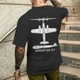 ドルニエdo217ドイツ第二次世界大戦爆撃機 メンズTシャツ バックプリント 彼への贈り物