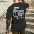 ナンバー58 スポーツジャージ 58 誕生日 メンズTシャツ バックプリント 彼への贈り物