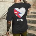 ネパール国旗シャツ メンズTシャツ バックプリント 彼への贈り物
