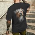 ノーフォークテリア 犬 モチーフ ペット イラスト ノーフォークテリア メンズTシャツ バックプリント 彼への贈り物