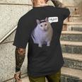ハァ・キャット・ミーム メンズTシャツ バックプリント 彼への贈り物