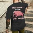 ハダカデバネズミは私のスピリットアニマルハダカデバネズミ メンズTシャツ バックプリント 彼への贈り物