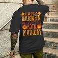 ハッピーハロウィンそしてはい、私の20歳の誕生日です メンズTシャツ バックプリント 彼への贈り物