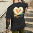 ハニーデューメロン ハート型 サマーフルーツ メンズTシャツ バックプリント 彼への贈り物