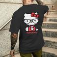 ハローキティ Usデザイン メガネ メンズTシャツ バックプリント 彼への贈り物