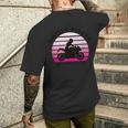 バイク おしゃれ フルカウル レディー オートバイ ツーリング ガール ライダー メンズTシャツ バックプリント 彼への贈り物