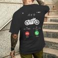 バイク 着信 面白tシャツ オートバイ メンズ おもしろtシャツ ツーリング 原付 単車 男性 ネタ 服 メンズTシャツ バックプリント 彼への贈り物
