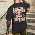 バレリーナ カプチーナ イタリアン ブレイン ロート ファニー カプチーノ ミーム メンズTシャツ バックプリント 彼への贈り物