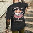 バレリーナ カプチーノ おもしろスローガン イタリアンブレイン レッド メンズTシャツ バックプリント 彼への贈り物