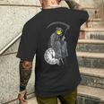 バンクシーの死神時計 メンズTシャツ バックプリント 彼への贈り物