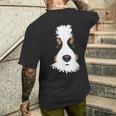 バーニーズマウンテンドッグの子犬 メンズTシャツ バックプリント 彼への贈り物