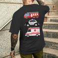 パトカー 消防車 救急車 ファーストレスポンダーデザイン メンズTシャツ バックプリント 彼への贈り物
