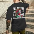 パレスチナのバンダナを持つパレスチナの少女 パレスチナ人 メンズTシャツ バックプリント 彼への贈り物