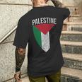 パレスチナ国旗 シールドフリー パレスチナガザ パレスチナ人 メンズTシャツ バックプリント 彼への贈り物