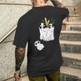 パンダのポケットに入ったパンダ メンズTシャツ バックプリント 彼への贈り物