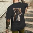 ヒョウヒョウ大型猫かわいい大型猫ヒョウヒョウ メンズTシャツ バックプリント 彼への贈り物