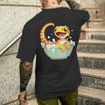 ヒョウモントカゲモドキ シャワー かわいい 野生動物 トカゲ メンズTシャツ バックプリント 彼への贈り物