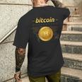 ビットコインシャツ ビットコインロゴ 暗号シャツ 暗号ギフト ビットコイン メンズTシャツ バックプリント 彼への贈り物